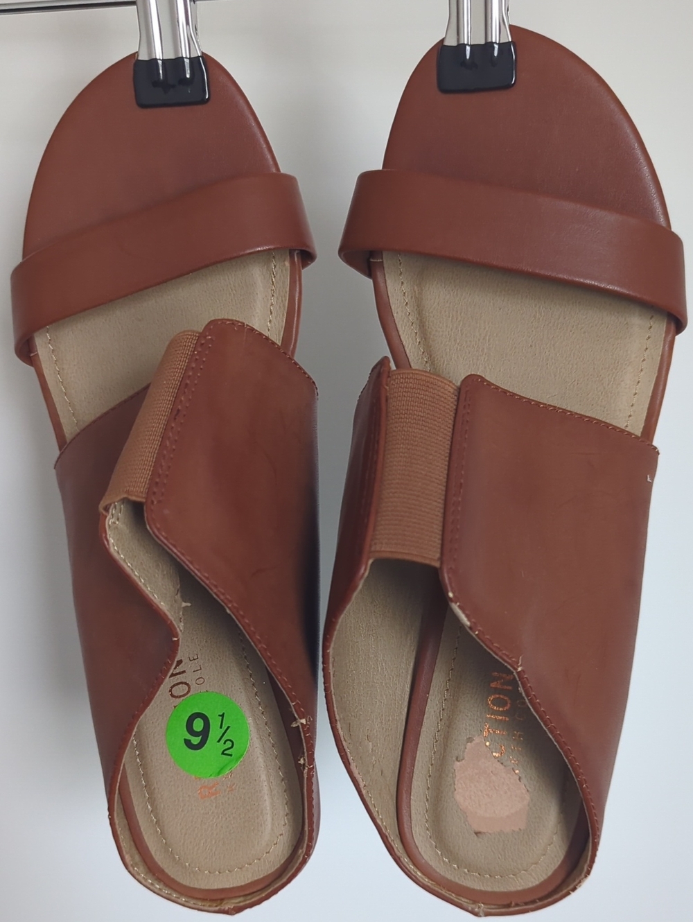 Kenneth Cole Reaction Women's Brown Slide Sandals Wedge Heel